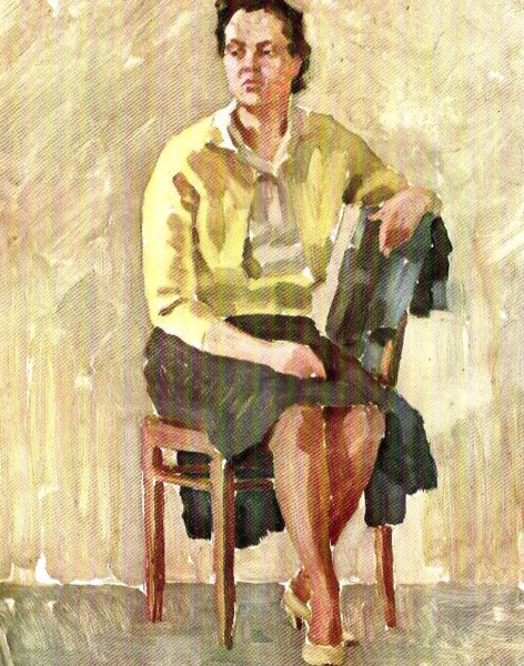 Академическая живопись акварель полуфигура