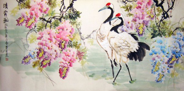 Цветы птицы китайская Пейзажная живопись