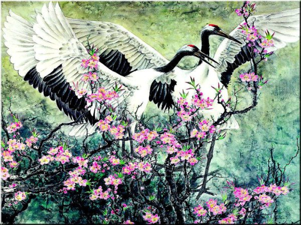 Журавль в Японии символ