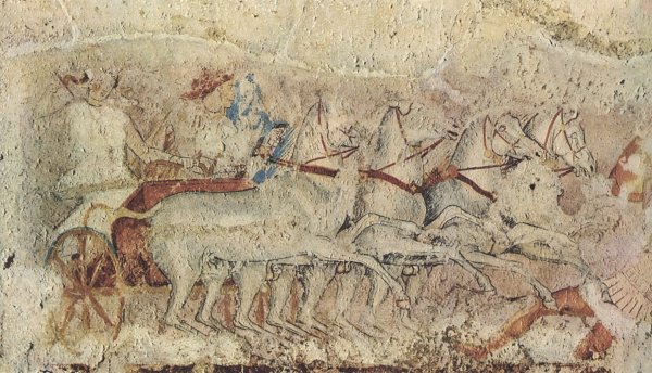 Фрески Этрусская гробницы Тарквинии