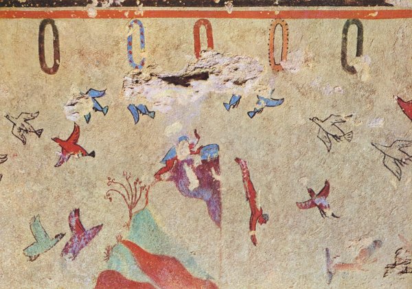 Этрусские фрески Гробница леопардов