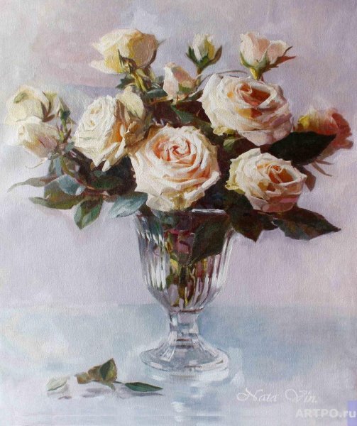Тимошин Олег художник картины Розя ы стеклянной вазе