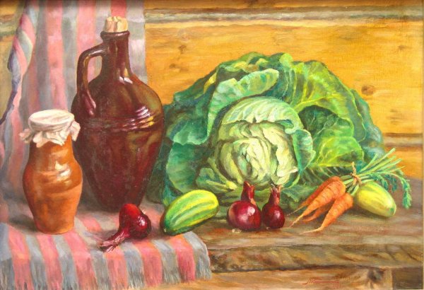 Овощи на картинах художников