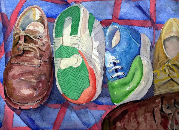 Кроссовки живопись