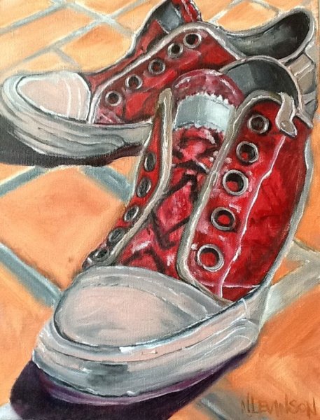 Обувь акварелью живопись