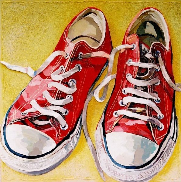 Кеды гуашью