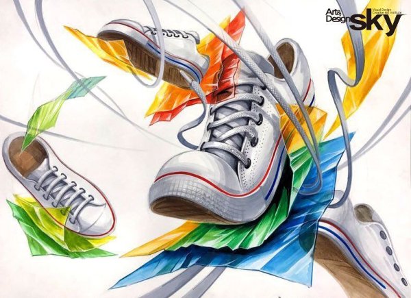 Кроссовки граффити