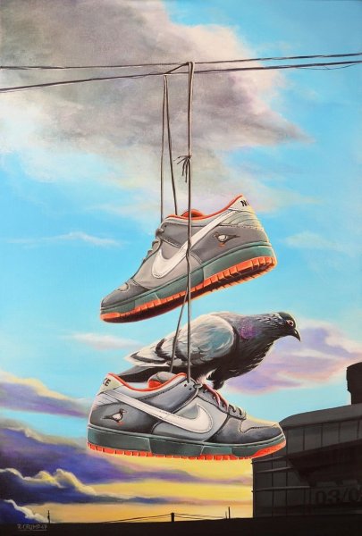 Nike Dunk с голубем