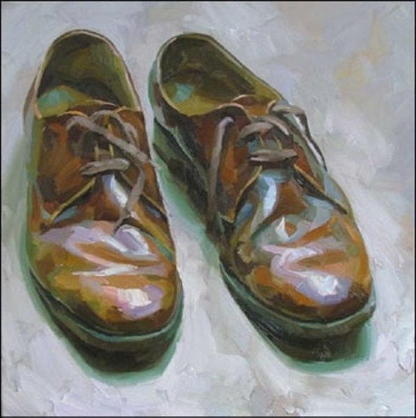 Этюд ботинки акварелью