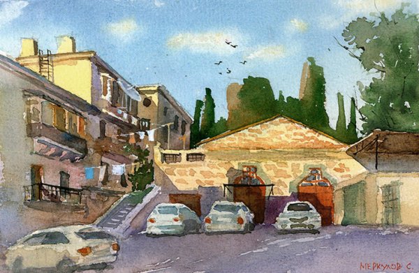 Акварель Севастополь Меркулов