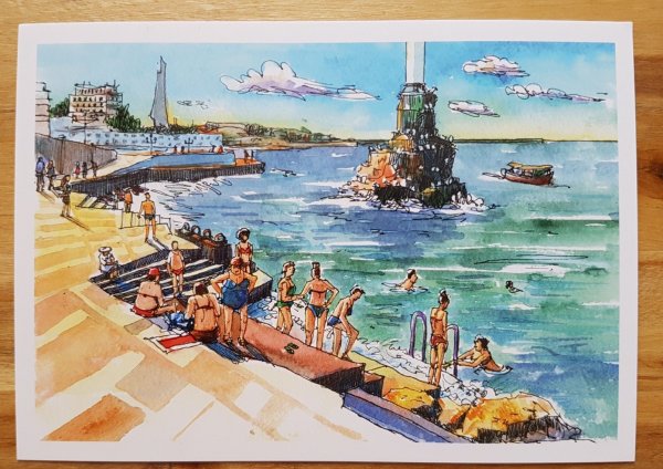 Художник Сергей Меркулов Севастополь скетчи акварель
