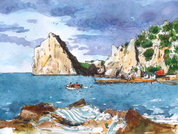 Художник Сергей Меркулов Севастополь скетчи акварель