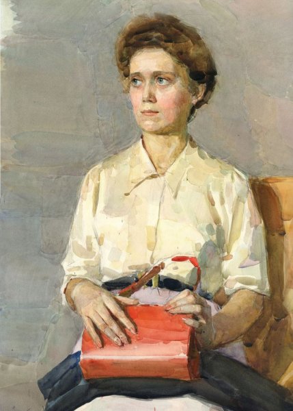 Академическая живопись акварель полуфигура