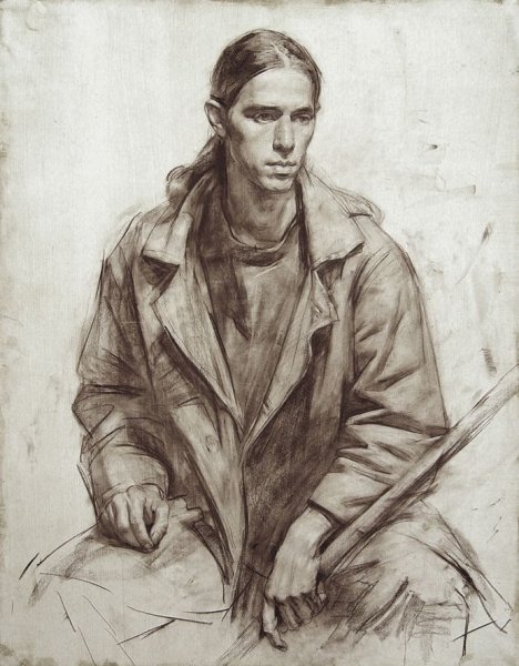 Мужская полуфигура Академическая живопись