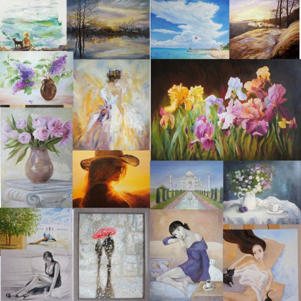 Коллаж на тему живопись
