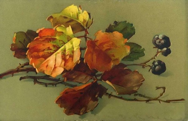 Натюрморт с кленовыми листьями