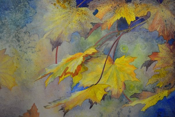 Осенние листья маслом