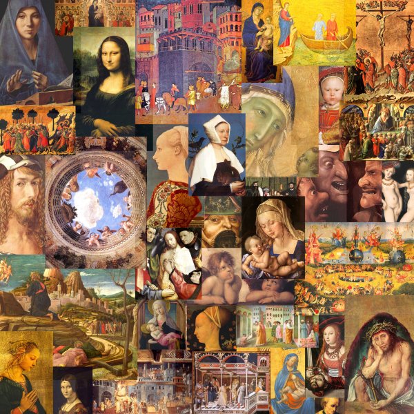 Коллаж из картин художников