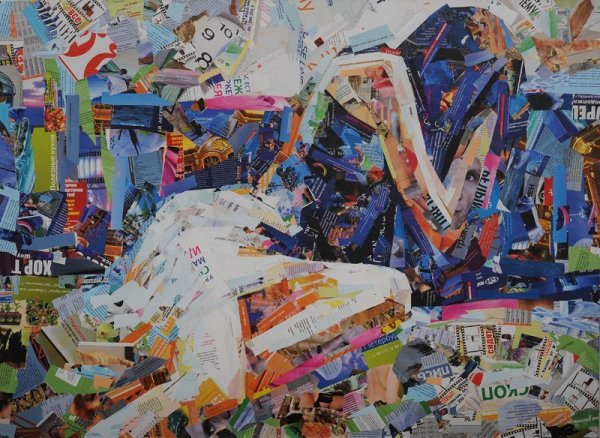 Аппликация из журнальных вырезок