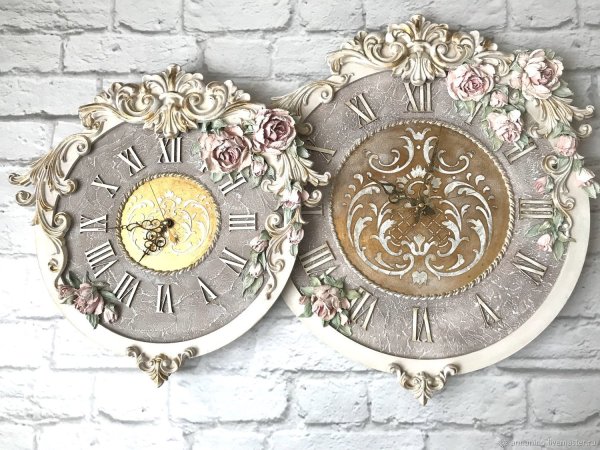 Настенные часы скульптурная живопись