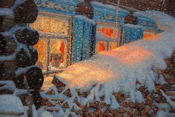 Жданов Владимир Юрьевич зимний пейзаж.