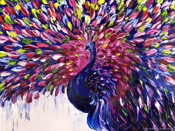 Павлин мастихином