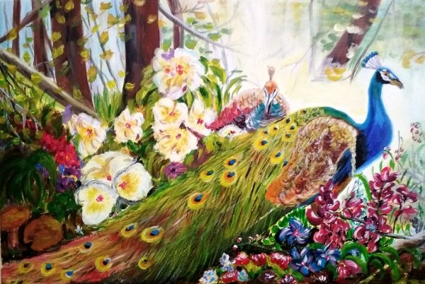 Павлины в живописи