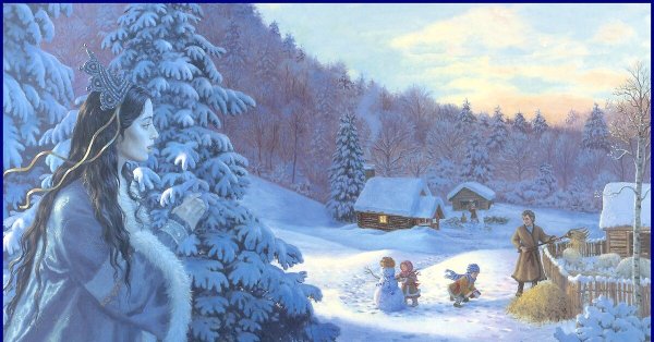 Владимир Жданов зима в деревне