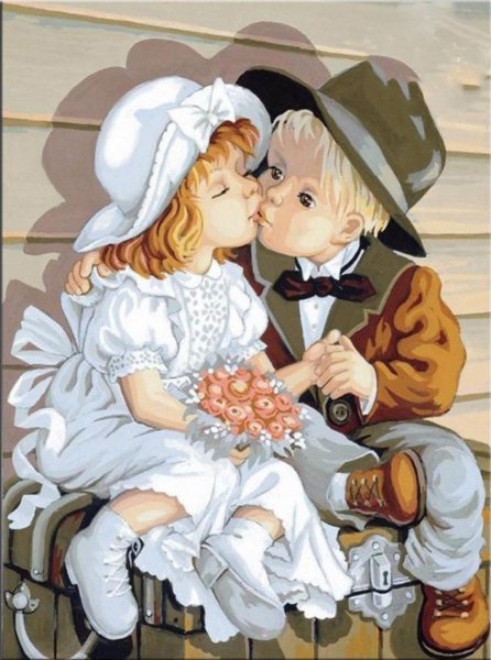 Картина первый поцелуй