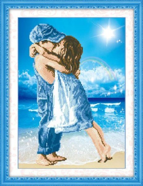 Первый поцелуй вышивка крестом