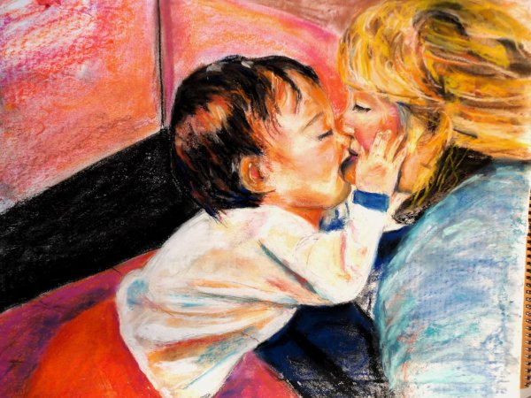 Поцелуй матери картина