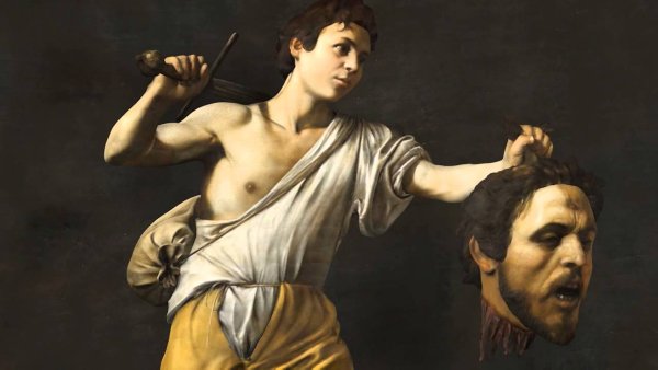 Этюд головы человека гризайль