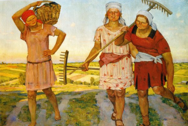 Константин Юон колхозницы