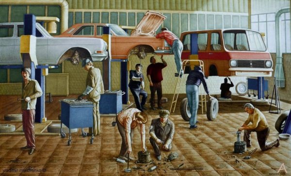 Труд современная живопись