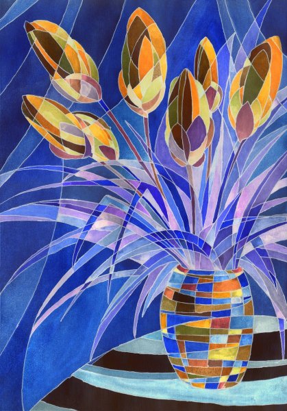 Декоративный натюрморт ваза