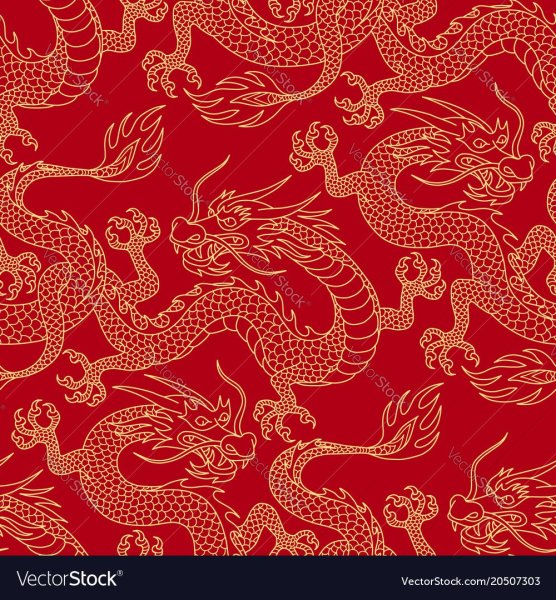Японский паттерн вектор дракон
