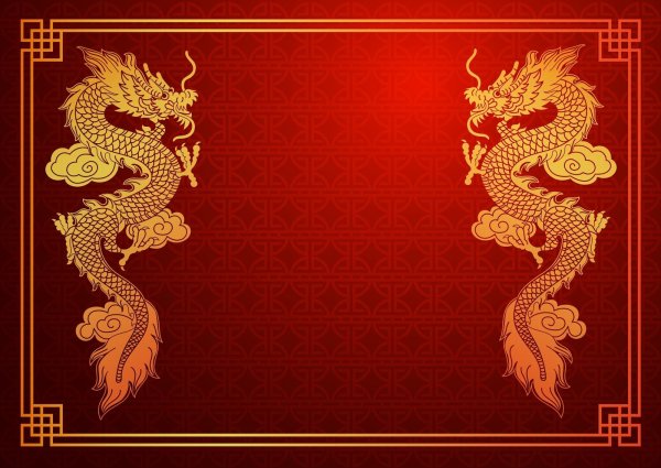 Рамка в стиле китайского дракона