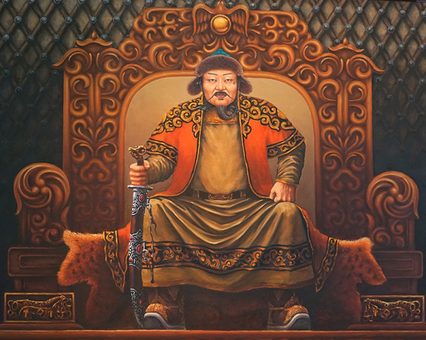 Монгольский Хан сидит