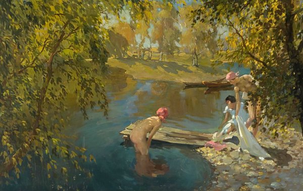 Пьер Огюст Ренуар большие купальщицы