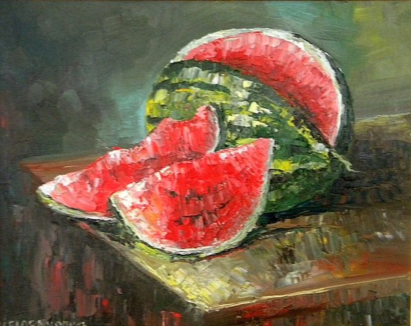 Арбуз живопись