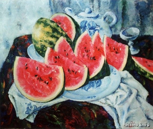 Андрияка натюрморт с арбузом и фруктами