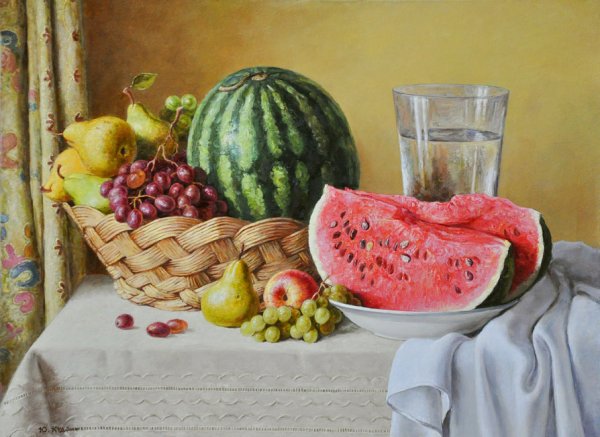 Юрий Кудрин натюрморт Арбуз