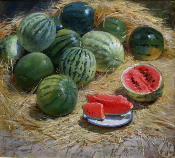 Арбуз живопись