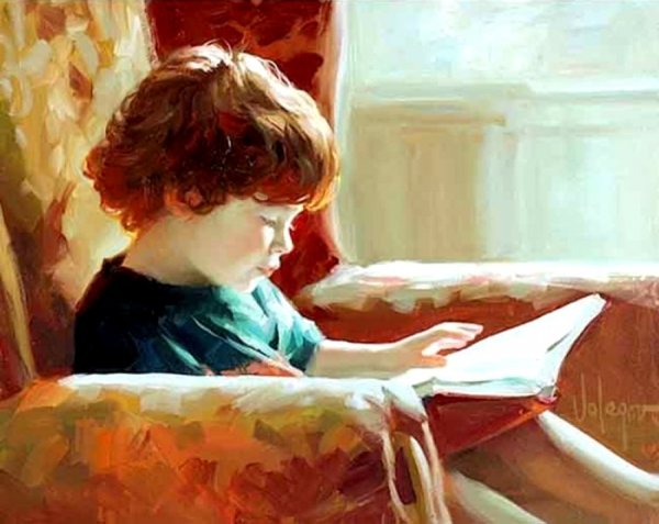 Волегов Владимир художник мальчик с книгой
