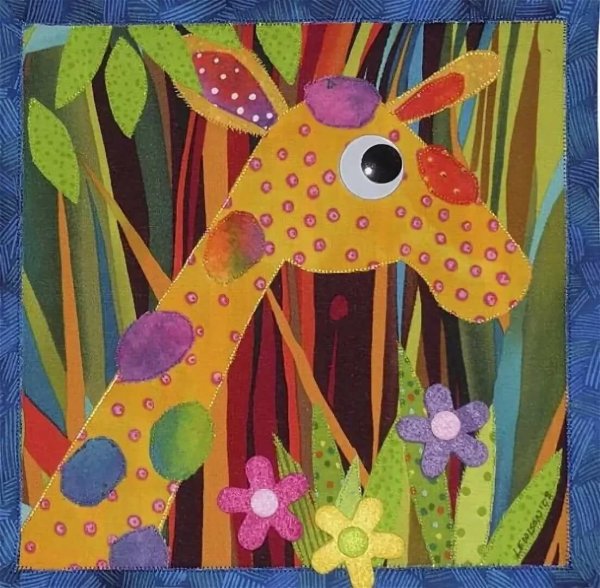 Жираф аппликация пэчворк Пинтерест
