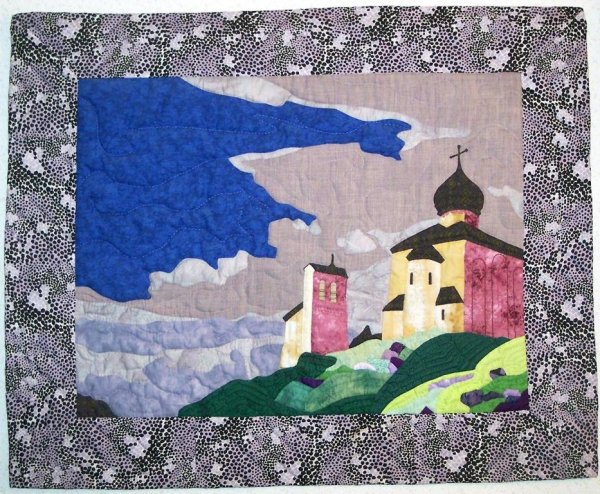 Лоскутное панно храм