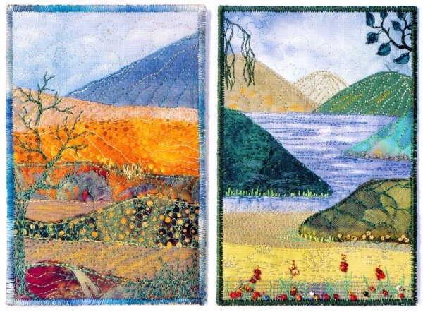 Пейзаж в лоскутной технике