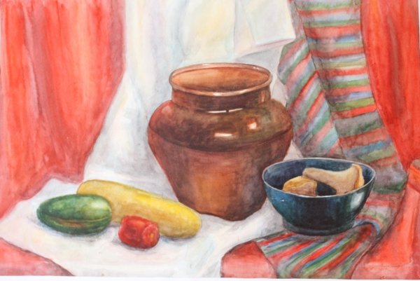 Рисование национального натюрморта