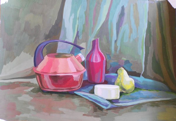 Натюрморт темпера кубизм