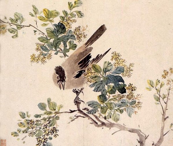 Тигр живопись Минхва